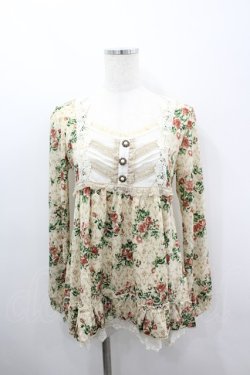 画像1: axes femme / バロック×花柄プルオーバー M キナリ I-26-03-06-025-AX-TO-SA-ZI