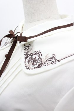 画像2: axes femme / レイヤードカラー刺繍ブラウス  アイボリーＸブラウン I-26-03-06-003-AX-BL-SA-ZI