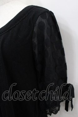 画像2: axes femme / 袖ドットチュールPO M 黒 I-26-03-06-030-AX-TO-SA-ZI