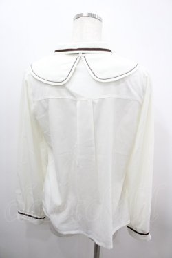 画像3: axes femme / レイヤードカラー刺繍ブラウス  アイボリーＸブラウン I-26-03-06-003-AX-BL-SA-ZI