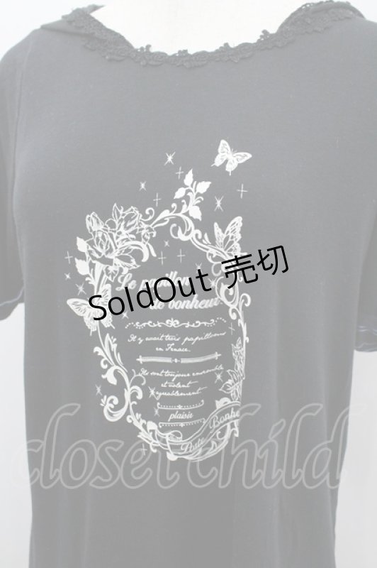 画像2: axes femme / フード付チュニックワンピース  黒Ｘ白 I-26-03-06-031-AX-OP-SA-ZI (2)