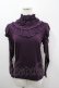 画像1: axes femme / 薔薇モチーフハイネックカットソー  パープル I-26-03-06-032-AX-TO-SA-ZI (1)