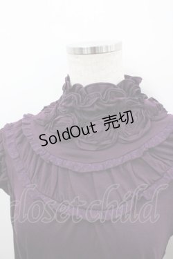 画像2: axes femme / 薔薇モチーフハイネックカットソー  パープル I-26-03-06-032-AX-TO-SA-ZI