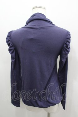 画像3: axes femme / フロント編み上げレースハイネックカットソー M パープル I-26-03-06-033-AX-TO-SA-ZI