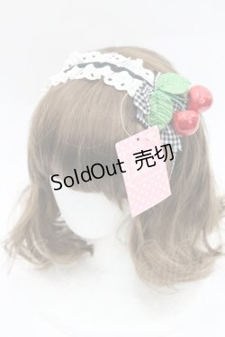 画像1: Shirley Temple / ラメチェリーカチューシャ  黒 I-26-03-08-032-ET-AC-SA-ZI