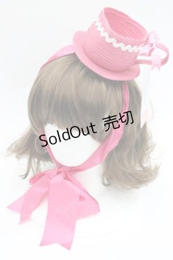 画像1: Shirley Temple / ティーパーティヘッドドレス  濃ピンク I-26-03-08-036-ET-AC-SA-ZI