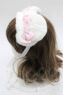 画像3: BABY,THE STARS SHINE BRIGHT / くみゃちゃんファーヘッドドレス  白Ｘピンク I-26-03-08-040-BA-AC-SA-ZI