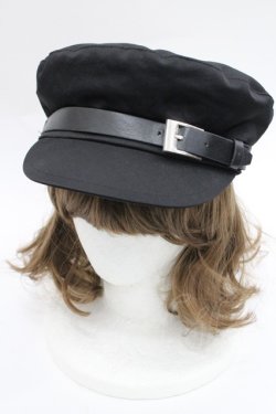 画像1: axes femme POETIQUE / ベルトデザインキャスケット  黒 I-26-03-08-041-AX-TO-SA-ZI