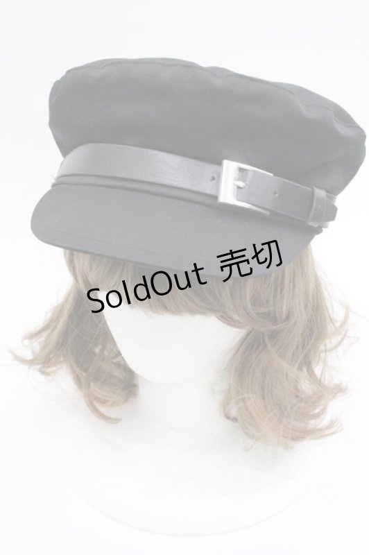 画像1: axes femme POETIQUE / ベルトデザインキャスケット  黒 I-26-03-08-041-AX-TO-SA-ZTK033 (1)