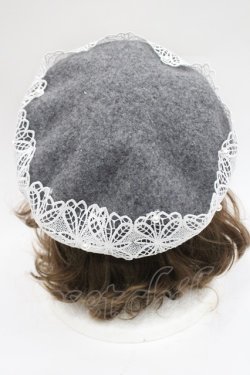 画像4: m petit by misako / AMレースバスクベレー  中灰 I-26-03-08-043-LO-AC-SA-ZI