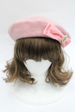 画像2: m petit by misako / AMモチーフリボンベレー帽  ピンク I-26-03-08-044-0-AC-SA-ZI