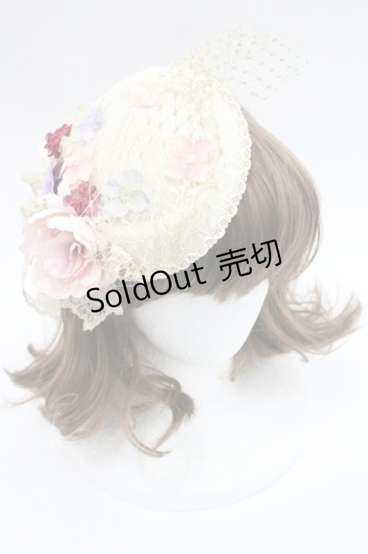 画像1: Morun x Muuna Stoik / フラワーレースミニハット  アイボリー I-26-03-08-048-LO-AC-SA-ZI (1)