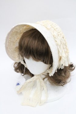画像1: Hoshibako Works / サマーピクニック2wayボンネット  生成り I-26-03-08-050-LO-AC-SA-ZI