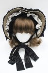 画像2: Hoshibako Works / 西洋人形魔法ボンネット  黒Ｘブラウン I-26-03-08-053-LO-AC-SA-ZI (2)