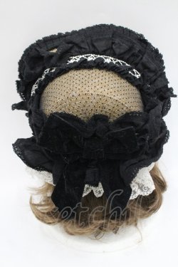 画像4: Hoshibako Works / 西洋人形魔法ボンネット  黒Ｘブラウン I-26-03-08-053-LO-AC-SA-ZI
