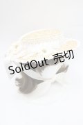 Chalmiere / フラワーサマーハット  ブラウンＸ白 I-26-03-08-055-0-AC-SA-ZI