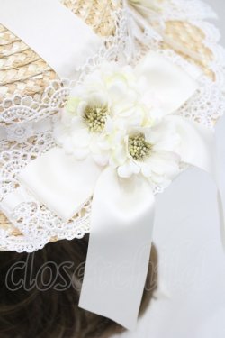 画像5: Chalmiere / フラワーサマーハット  ブラウンＸ白 I-26-03-08-055-0-AC-SA-ZI