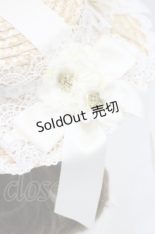 画像5: Chalmiere / フラワーサマーハット  ブラウンＸ白 I-26-03-08-055-0-AC-SA-ZI (5)