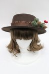 画像2: LOLITAその他(お買取対象外) / クリスマスモチーフハット  ブラウン I-26-03-08-058-LO-AC-SA-ZTK033 (2)