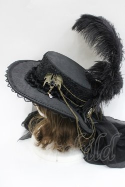 画像3: Hoshibako Works / ナイト・イーヴィル エレガンスチャームハット  黒 I-26-03-08-059-LO-AC-SA-ZI