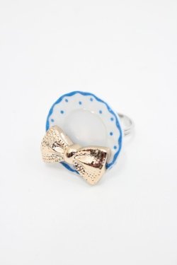 画像1: Emily Temple cute / 陶器プレートリング  白Ｘゴールド I-26-03-08-062-ET-AC-SA-ZI