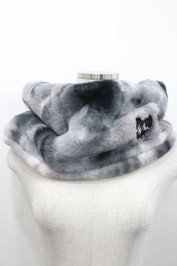 画像1: LISTEN FLAVOR / ファースヌード  グレーＸ黒 I-26-03-08-008-PU-ZA-SA-ZI