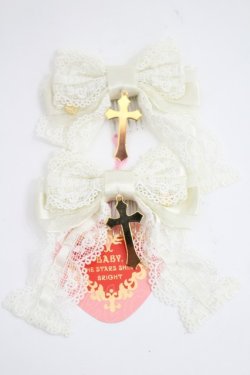 画像1: BABY,THE STARS SHINE BRIGHT / St.Cathedral  ロザリオの誓い リボンコーム  白Ｘゴールド I-26-03-08-074-BA-AC-SA-ZI