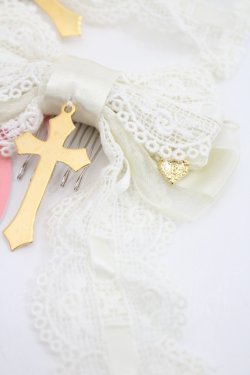 画像3: BABY,THE STARS SHINE BRIGHT / St.Cathedral  ロザリオの誓い リボンコーム  白Ｘゴールド I-26-03-08-074-BA-AC-SA-ZI