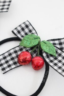 画像2: Shirley Temple / ラメチェリーヘアゴムセット  黒 I-26-03-08-084-ET-AC-SA-ZI