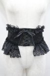 画像1: MR corset / 編み上げレースコルセットベルト  よれ I-26-03-08-011-PU-ZA-SA-ZT651 (1)