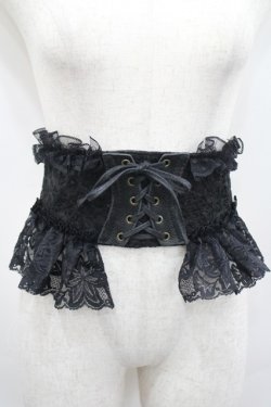 画像1: MR corset / 編み上げレースコルセットベルト  よれ I-26-03-08-011-PU-ZA-SA-ZI