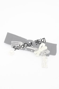 画像1: Emily Temple cute / メーメイドフォークバレッタ  黒 I-26-03-08-089-ET-AC-SA-ZI