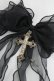 画像2: Maiden's reve / 十字フリルリボン髪飾り  黒 I-26-03-08-092-LO-AC-SA-ZI (2)