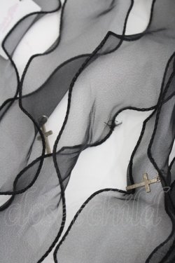 画像3: Maiden's reve / 十字フリルリボン髪飾り  黒 I-26-03-08-092-LO-AC-SA-ZI