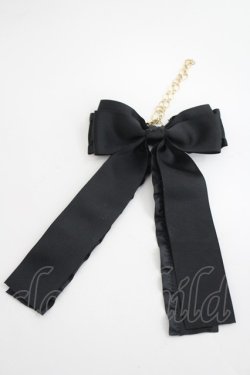 画像2: m petit by misako / リボンバッグチャーム  黒 I-26-03-08-101-0-ZA-SA-ZI