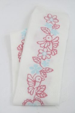 画像1: BABY,THE STARS SHINE BRIGHT / うさぎちゃんのキラキラ雫ランデヴーオーバーニー  白Ｘピンク I-26-03-08-116-BA-ZA-SA-ZI