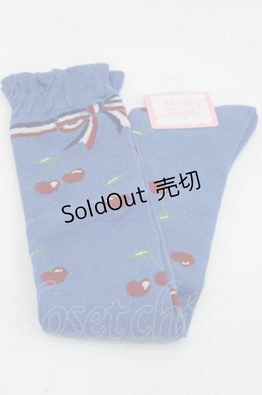 画像1: Shirley Temple / チェリーオーバーニー 22~24CM 青 I-26-03-08-119-ET-ZA-SA-ZI (1)