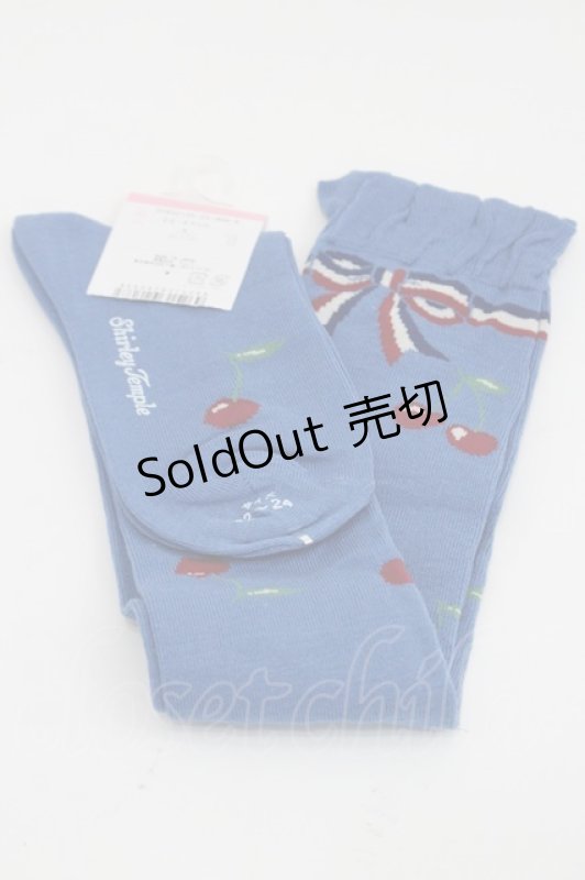 画像2: Shirley Temple / チェリーオーバーニー 22~24CM 青 I-26-03-08-119-ET-ZA-SA-ZI (2)