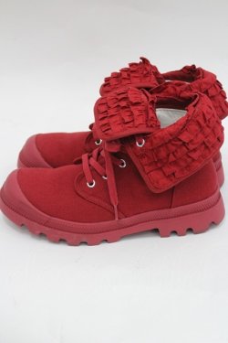 画像2: PINK HOUSE / フリル使いハイカットスニーカー 3(M) 赤 I-26-03-08-121-LO-SH-SA-ZI