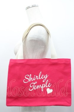 画像1: Shirley Temple / ロゴトートバッグ  濃ピンクＸアイボリー I-26-03-08-018-ET-BG-SA-ZI
