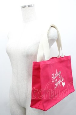 画像2: Shirley Temple / ロゴトートバッグ  濃ピンクＸアイボリー I-26-03-08-018-ET-BG-SA-ZI