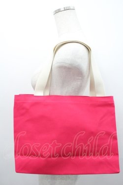 画像4: Shirley Temple / ロゴトートバッグ  濃ピンクＸアイボリー I-26-03-08-018-ET-BG-SA-ZI