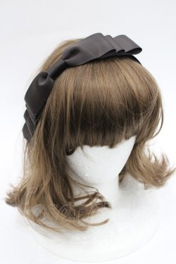 画像1: Innocent World / ナナメリボンカチューシャ  ブラウン I-26-03-08-023-IW-AC-SA-ZI