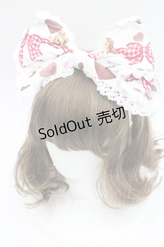 画像1: BABY,THE STARS SHINE BRIGHT / くみゃちゃんの Love Love Valentine柄カチューシャ  白 I-26-03-08-025-BA-AC-SA-ZI (1)