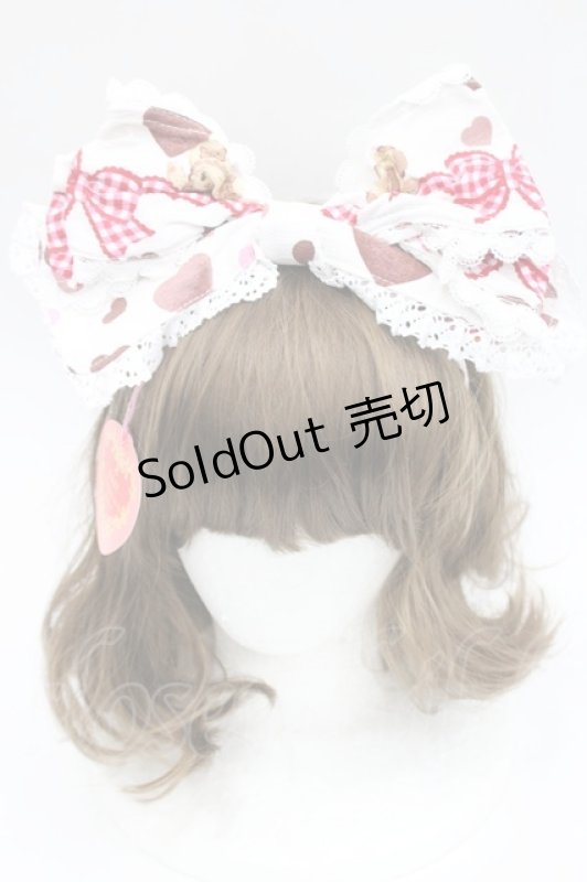 画像2: BABY,THE STARS SHINE BRIGHT / くみゃちゃんの Love Love Valentine柄カチューシャ  白 I-26-03-08-025-BA-AC-SA-ZI (2)