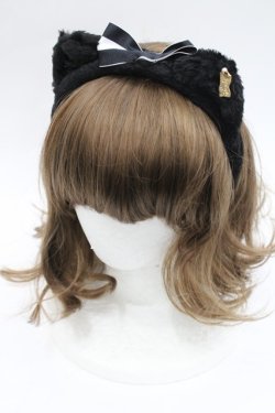 画像1: Emily Temple cute / ハロウィン黒ネコカチューシャ  黒 I-26-03-08-028-ET-AC-SA-ZI