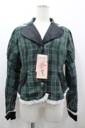 Eri Aino's collaboration / TT*AINCHKベロアジャケット L グリーンチェック I-26-03-10-033-PU-JA-SA-ZI