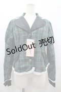 Eri Aino's collaboration / TT*AINCHKベロアジャケット L グリーンチェック I-26-03-10-033-PU-JA-SA-ZI
