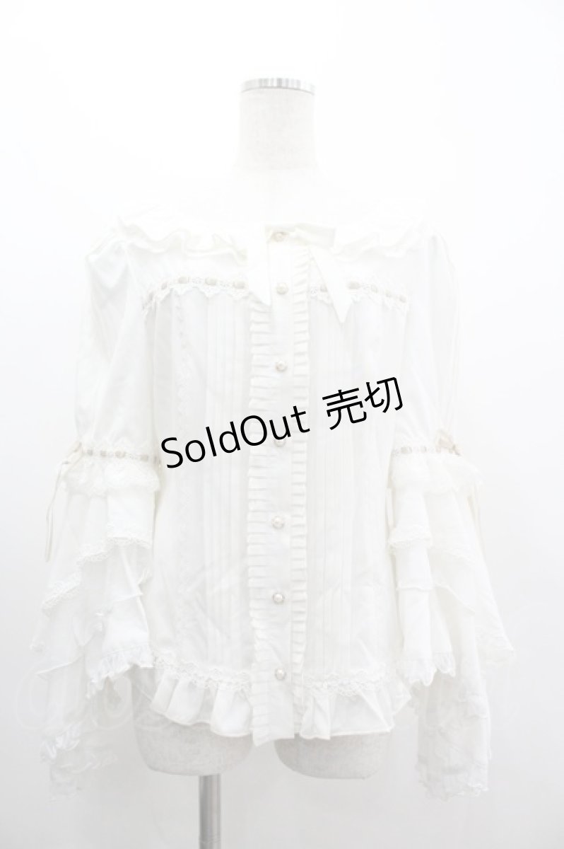 画像1: Hoshibako Works / ベル・エピヌ　ブラウス  白 I-26-03-10-004-LO-BL-SA-ZI (1)