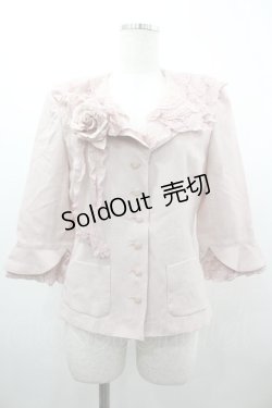 画像1: INGEBORG / レース襟ジャケット M ピンク I-26-03-10-037-LO-JA-SA-ZI